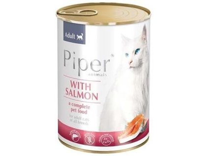 PIPER CAT canned food for cats, with salmon 400g