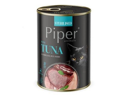 NEW PIPER CAT konzerva pro sterilizované kočky, s tuňákem, 400g