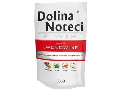 DOLINA NOTECI PREMIUM hovězí kapsička pro psy 500 g