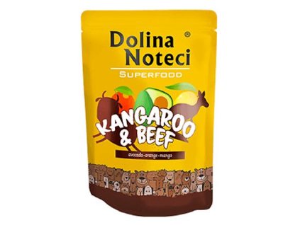 DOLINA NOTECI SUPERFOODS saszetka z kangurem i wołowiną dla psów 300 g