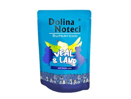 DOLINA NOTECI SUPERFOODS Kalb- und Lammfleischbeutel für Hunde 300 g