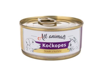 ALL ANIMALS konzerva KOČKOPES steak z kuřete, 100 g