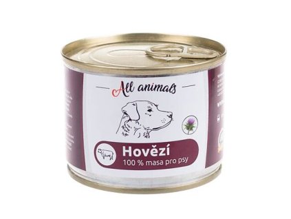 ALL ANIMALS hovězí, konzerva pro psy, 200 g