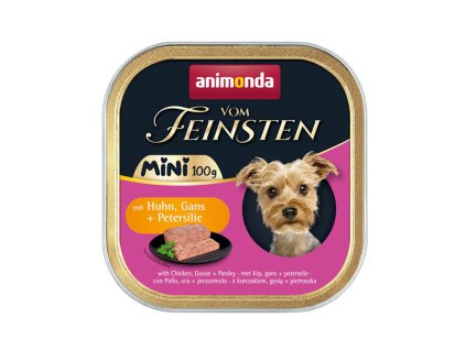 ANIMONDA pasztet Vom Feinsten MINI - kurczak, gęś, pietruszka dla psów 100 g