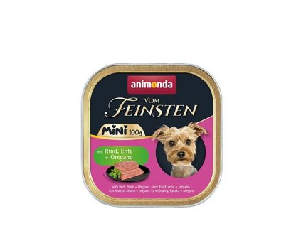 ANIMONDA Pastete Vom Feinsten MINI - Rind, Ente, Oregano für Hunde 100 g