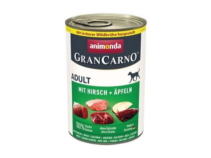 GRNCARNO Người lớn - với thịt nai và táo 400 g