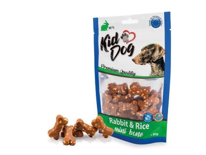 KIDDOG králičie mäso s ryžou MINI kocky 80 g
