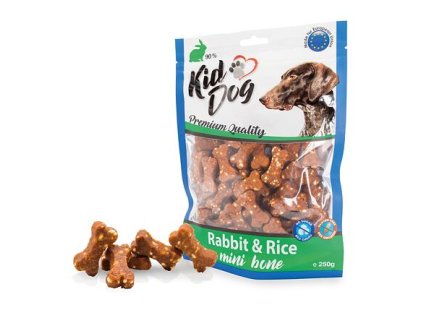 KIDDOG králičie mäso s ryžou MINI kocky 250 g