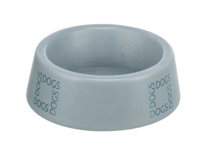 Keramická miska pro psy s nápisem DOGS, šedomodrá (Provedení 1 l/ ø 20 cm)
