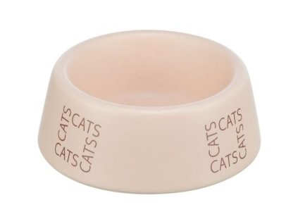 Keramiknapf für Katzen mit der Aufschrift CATS, 0,15 l/ø 12 cm, rosa