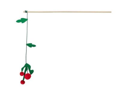 Xmas Christmas pole for cats 48 cm, with mistletoe, rattle, wood/polyester