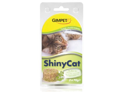 ShinyCat tuňák+koč.tráva (2x70g)
