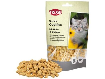 Cookies, sušenky s kuřetem a krevetami pro kočky,  50 g