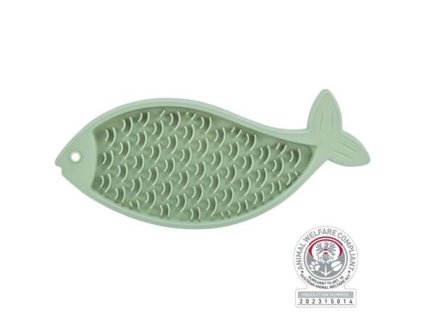 Lick’n'Snack RYBA - podložka k pomalému krmení, 28 cm, šalvějová