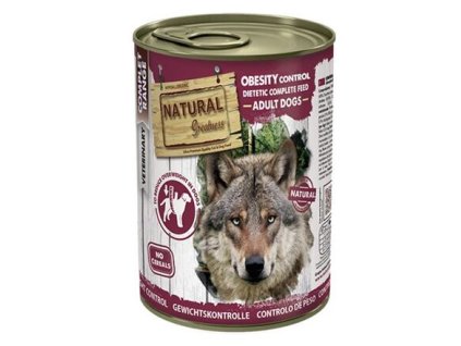 Natural Greatness OBESITY CONTROL, veterinární dieta, konzerva pro psy 400g