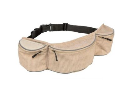 Baggy Belt, ledvinka se 3 kapsami, pásek 62-125 cm, manšestr, béžová