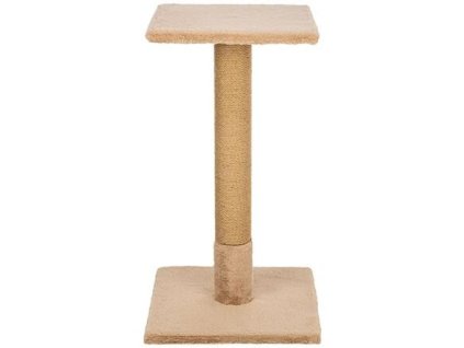Škrabací sloupek BEANA, 69 cm, králičí plyš, šedobéžová