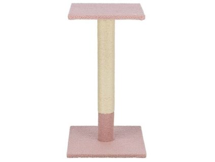 Škrabací sloupek BEANA, 69 cm, teddy plyš, starorůžová