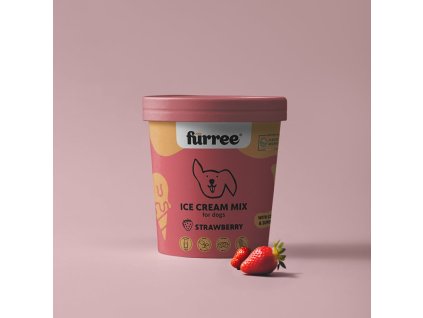 Zmrzlina pro psy Furree Ice cream Strawberry 60 g 2404202512300867334