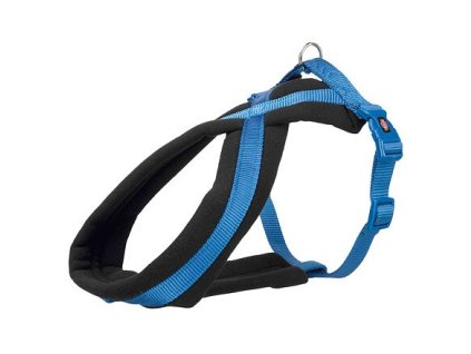 Výproej - Nylonový postroj PREMIUM podšitý - královská modrá - vel.XS-S:hruď:30-55cm/15mm