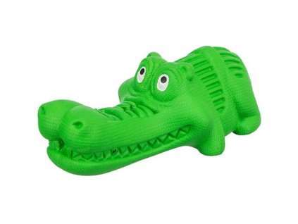 DOG ACTIVITY krokodýl na pamlsky, 18 cm, přírodní guma, zelená
