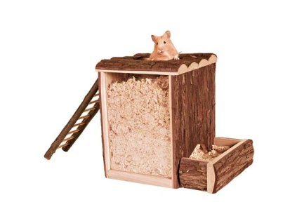 Výprodej - Natural Living domeček a hrací věž s žebříkem 25x24x20 cm