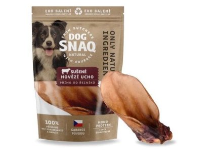 Výprodej - DOG SNAQ hovězí ucho sušené 1 ks