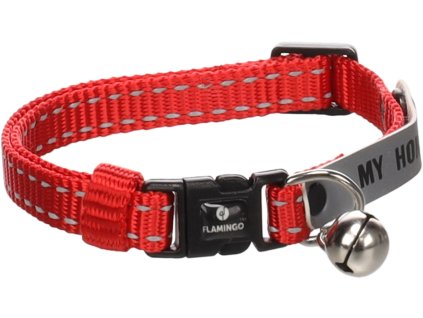 Flamingo Jaggo Obojek pro kocky cerveny 1205202512143825517