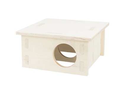 Výprodej - Dřevěný domeček pro hlodavce, 2 komory 20 x 10 x 20 cm
