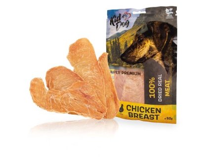 KIDDOG SUPER PREMIUM 100% kuřecí prsa, tenké plátky 50 g
