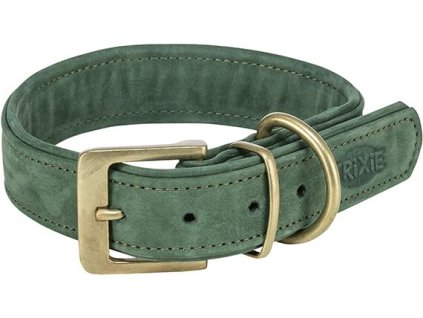 Obojek PURE kožený, šalvějová (Provedení L-XL: 52-63 cm/ 40 mm)