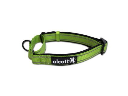 Alcott Reflective collar for dogs Martingale green size L