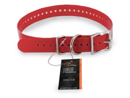 Plastic collar, red 2.5cm