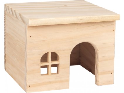 Flamingo Dreveny domek pro hlodavce MODY 15x14x11 5cm 0303202110182416206