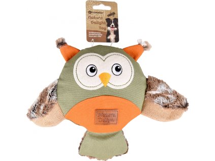 Flamingo Natura Delight Hracka pro psy Sova 24cm 0906202310033421609