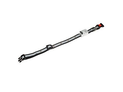 Flamingo LED-Leuchthalsband Nylon schwarz Umfang 40-55cmx20mm