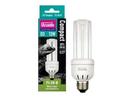 Arcadia D3 Compact Reptile Lamp 13W 7 0 UVB 3004202520302027423