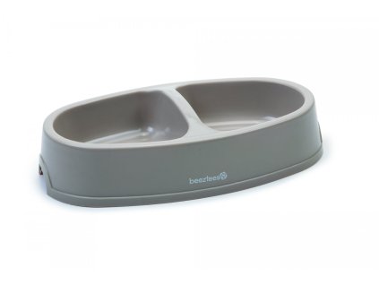 Beeztees Miska dla psa plastikowa beżowa 2x0,4l