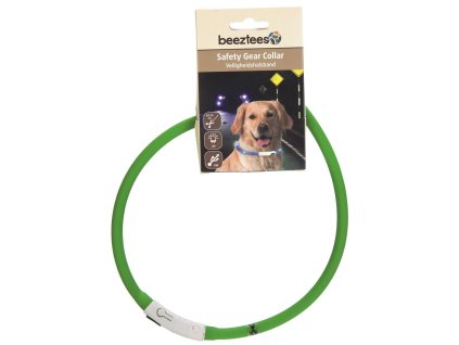 Beeztees Obojek Dogini silikonovy s USB pripojenim zeleny 70x1cm 2509202412424520025