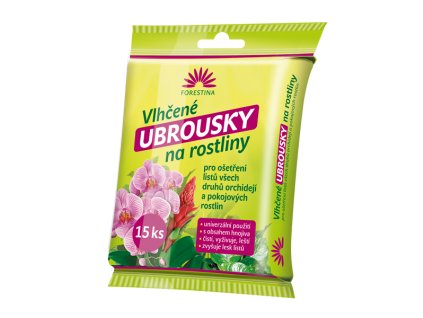 Vlhčené ubrousky na rostliny 15 ks