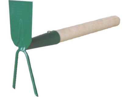 Motyčka plochá - 2 zubá s násadou 25 cm