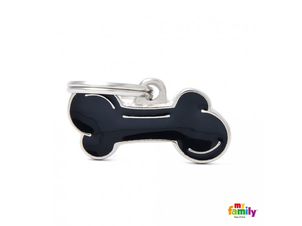 0026812 classic small black bone id tag