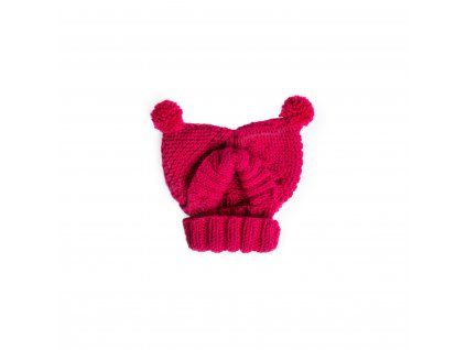 Čepice s bambulí pro psy Paris Magenta