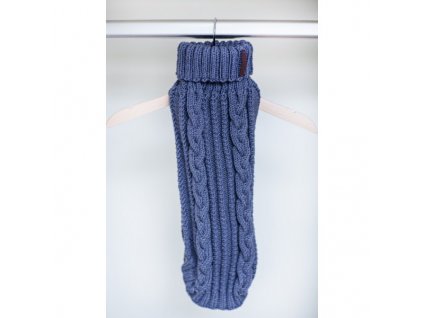 Merino svetr pro psy a kočky blue grey
