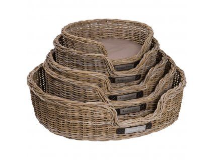 Ratanový košík pro psy a kočky Oval