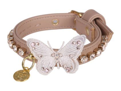 Obojek pro psy Butterfly cappuccino