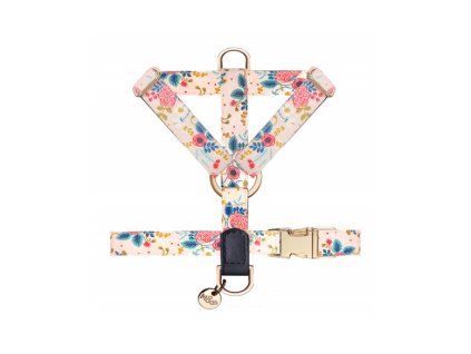 Postroj pro psy Flora Fleuri Fond Rose