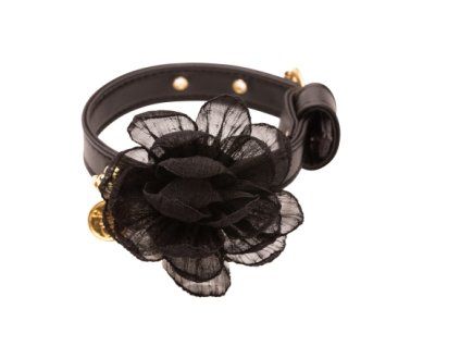Obojek pro psy Romantic in flower black