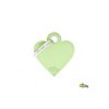 Známka pro psy a kočky MY FAMILY Hliníkové zelené srdce malé