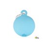 Psí známka MY FAMILY Hliníkový světle modrý kruh střední